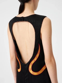 Платье с вышивкой и открытой спиной OLA OLA