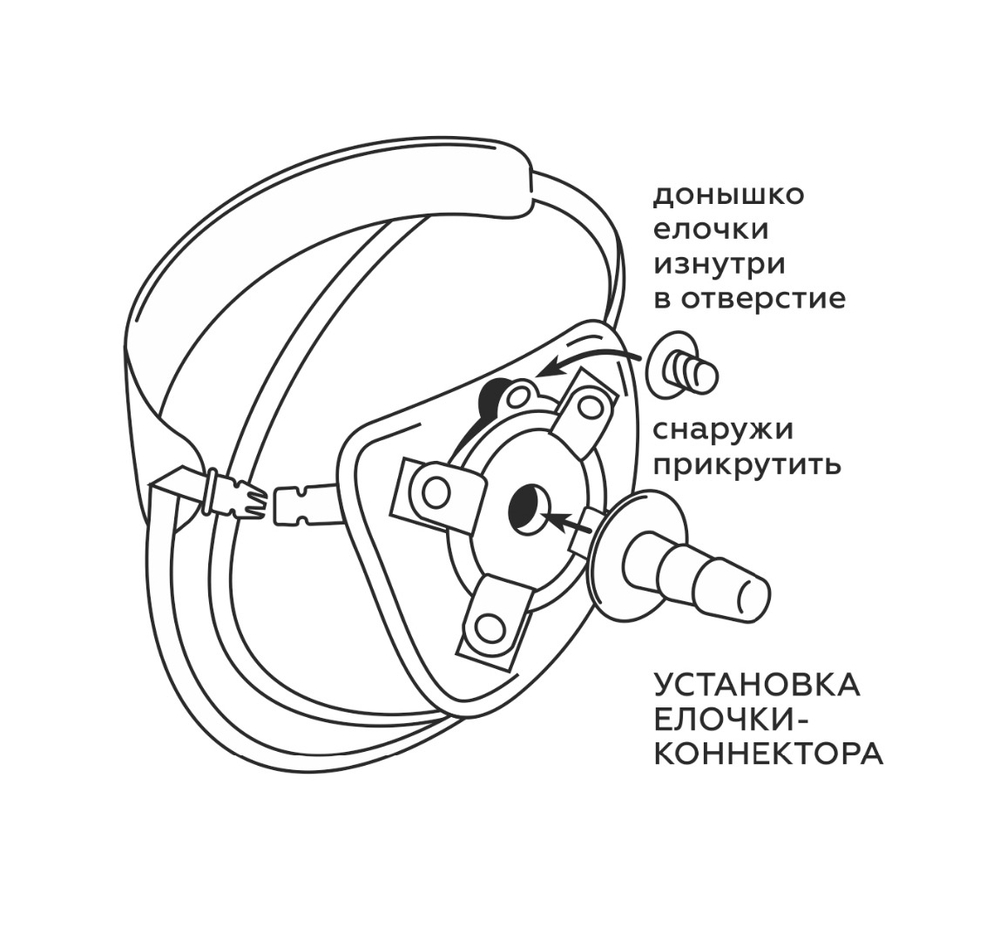 Страпон с двумя насадками UNI strap 6 Harness best of all 531403ru