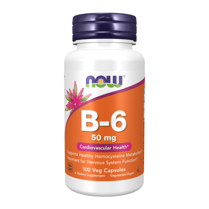 Витамин В6 50 мг, Vitamin B-6 50 mg, Now Foods, 100  капсул
