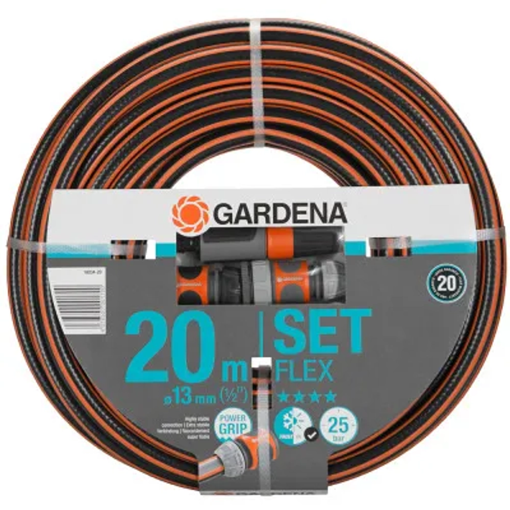 Комплект Gardena : шланг Flex + фитинги + наконечник для полива (шланг)