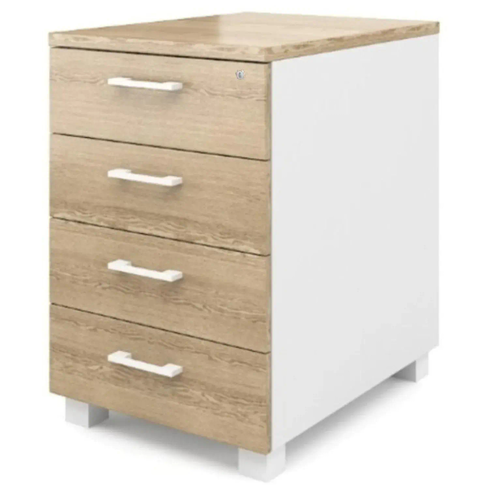 Тумба ED ALBA приставная цз AL-3.2 дуб нельсон/белый Г680