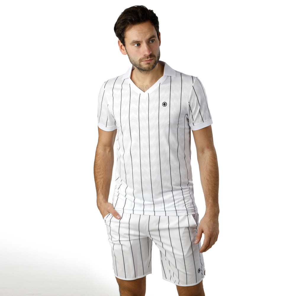 Мужские теннисные шорты Tennis-Point Stripes Shorts Special Edition Men - White, Black