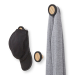 Вешалки-крючки hub черные/дерево