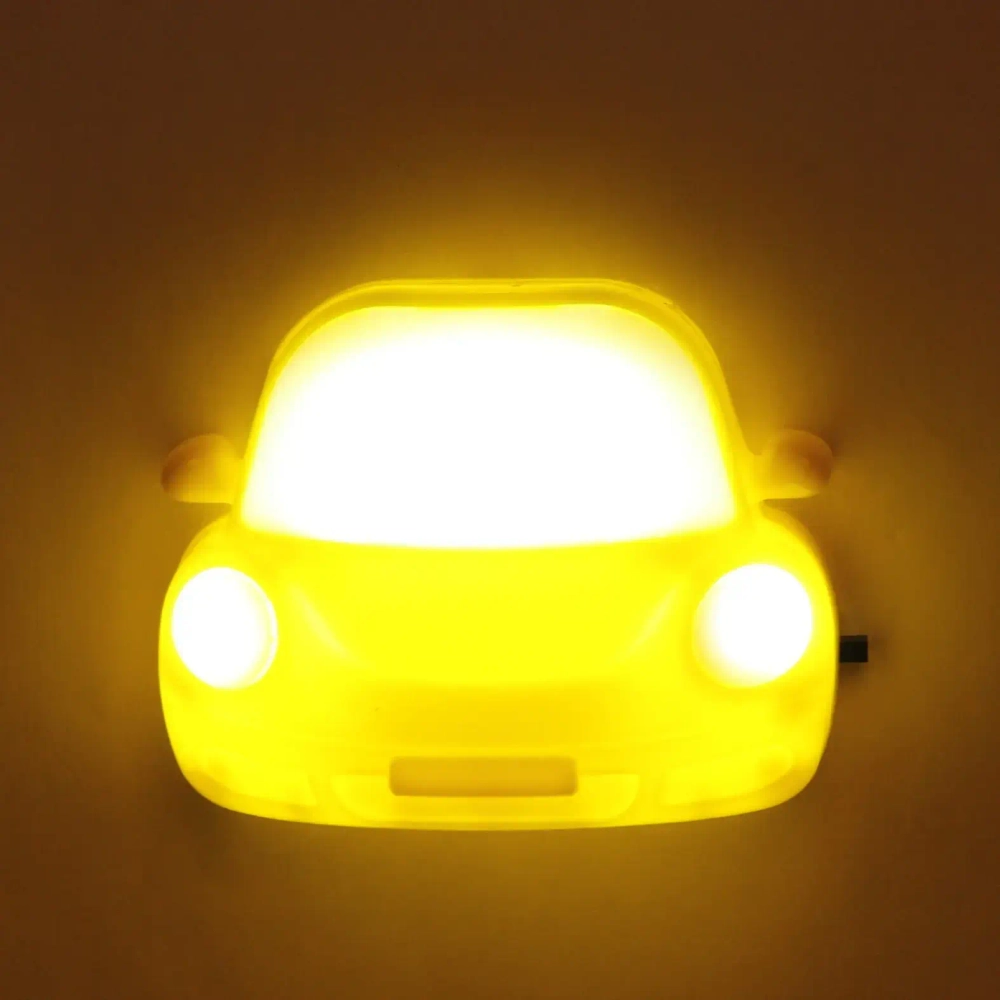 Ночник-светильник «Машинка» 9*7см 4LED 2W 220V, Желтый