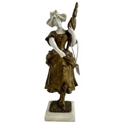 Peter Tereszczuk Статуэтка. Девушка с зонтом XVIII в. Австрия.