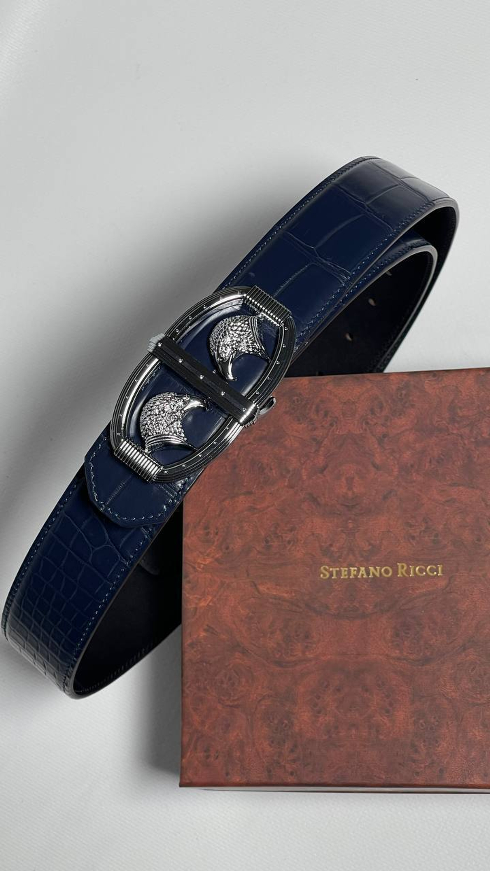Ремень Stefano Ricci из кожи крокодила, арт. 474497925