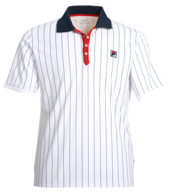 Meskie polo tenisowe Fila Polo Stripes M - white/stripes