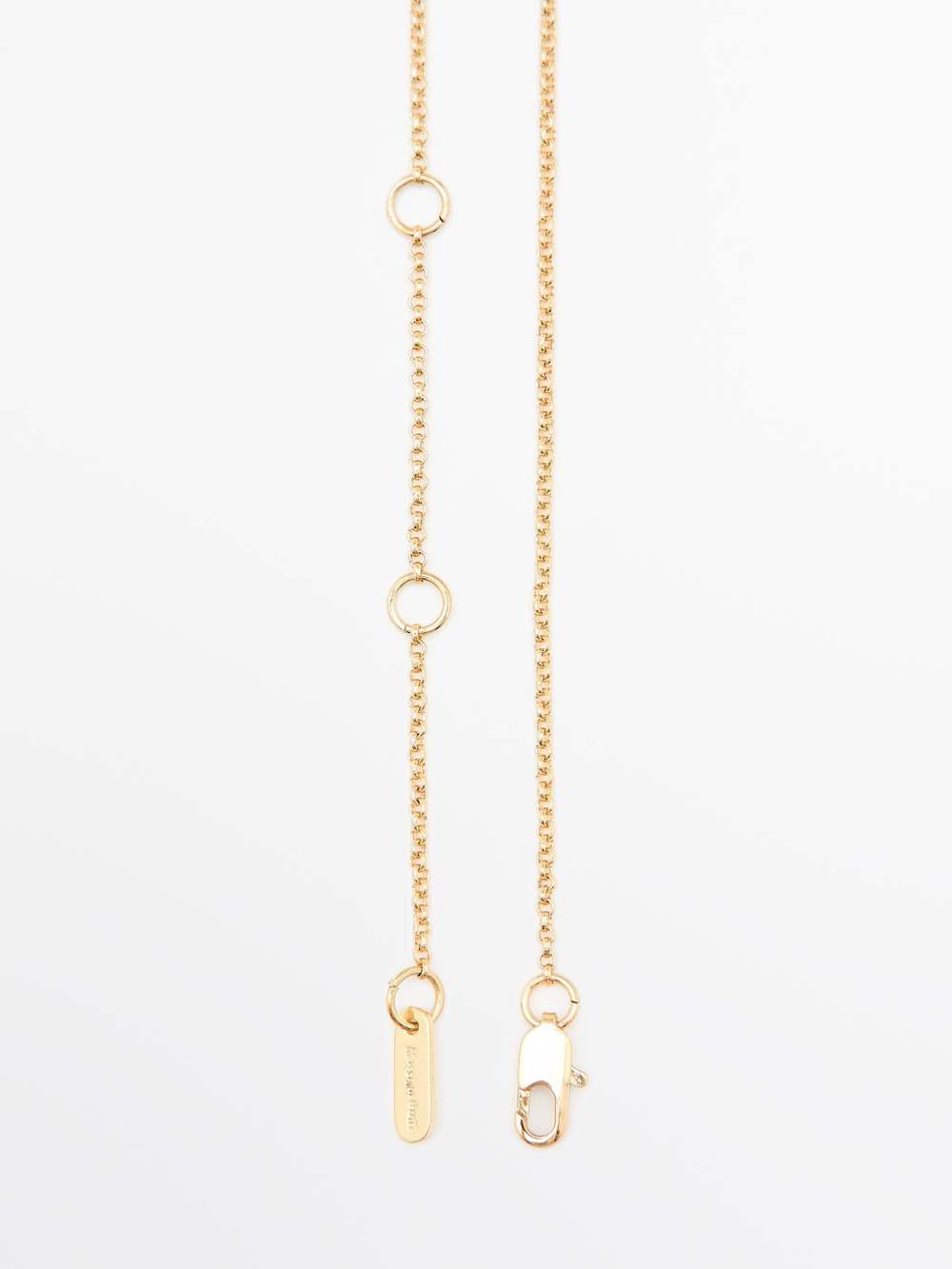 Massimo Dutti Подвеска со стразами, золотистый