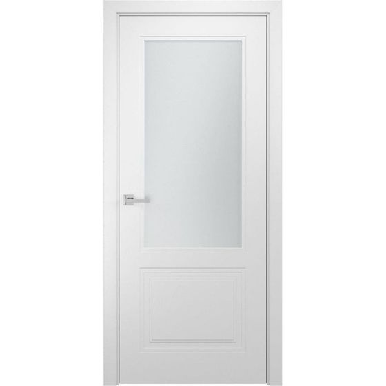 Дверь эмаль Luxor L-2.2 белая остеклённая