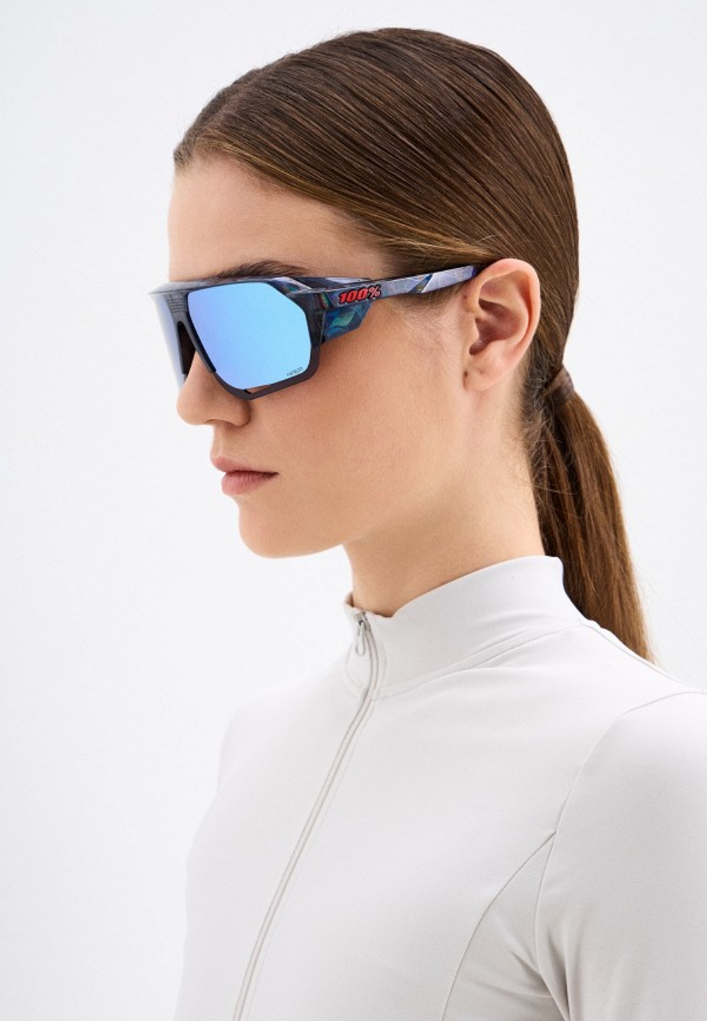 Спортивные очки с диоптриями 100% Norvik / Black Holographic / HiPER Blue Multilayer Mirror