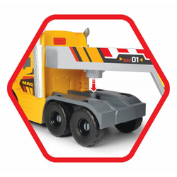 Mack, Volvo Экскаватор-погрузчик 70 см свет звук Dickie Toys 3729012