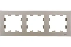Рамка Systeme Electric ATLASDESIGN 3-постовая шампань 37458