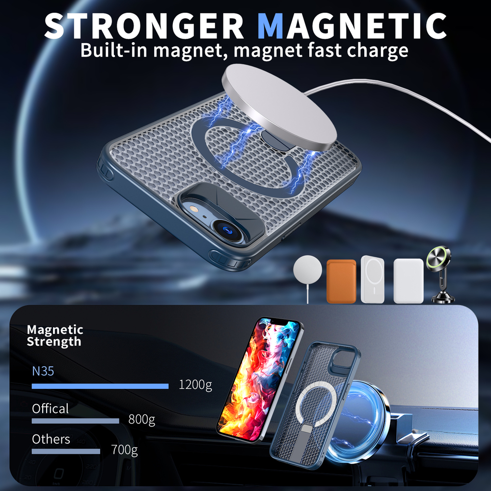 Прозрачный чехол Mesh Pro Magnetic Case для iPhone 16e