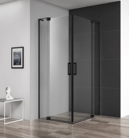 Душевой уголок Cezares SLIDER-A-2-80/90-C-NERO, профиль черный