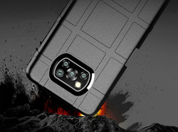Противоударный чехол на Xiaomi Poco X3 NFC, черный цвет, серии Armor от Caseport