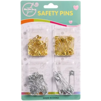 Булавки английские 55-85шт «Favorite Hous», цвет золото и серебро