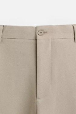 ZARA БРЮКИ СВОБОДНОГО КРОЯ СО СКЛАДКАМИ, СВЕТЛЫЙ РЫЖЕВАТО-КОРИЧНЕВЫЙ