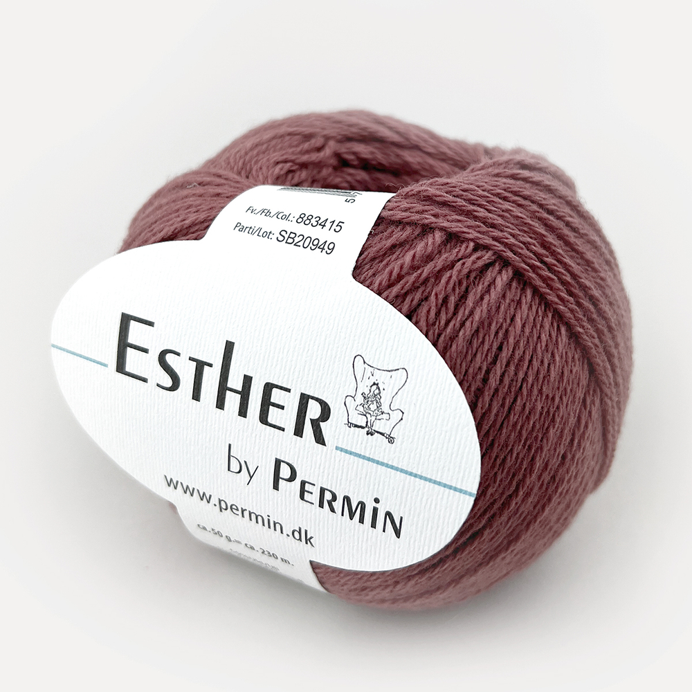 Пряжа для вязания PERMIN Esther 883415, 55% шерсть, 45% хлопок, 50 г, 230 м PERMIN (ДАНИЯ)