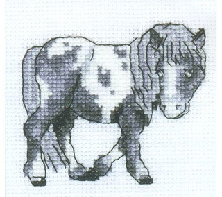 "Пятнистая лошадка"-H254  вышивка
