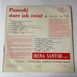 Винтажная виниловая пластинка LP Irena Santor Ирена Сантор Piosenki Stare Jak Swiat (Old Hits) (Польша 1966)