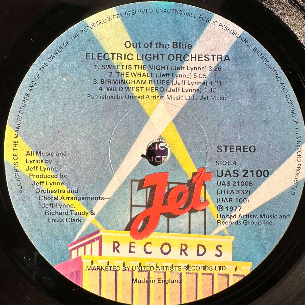 Electric Light Orchestra ‎– Out Of The Blue 2LP (Англия 1977г.)