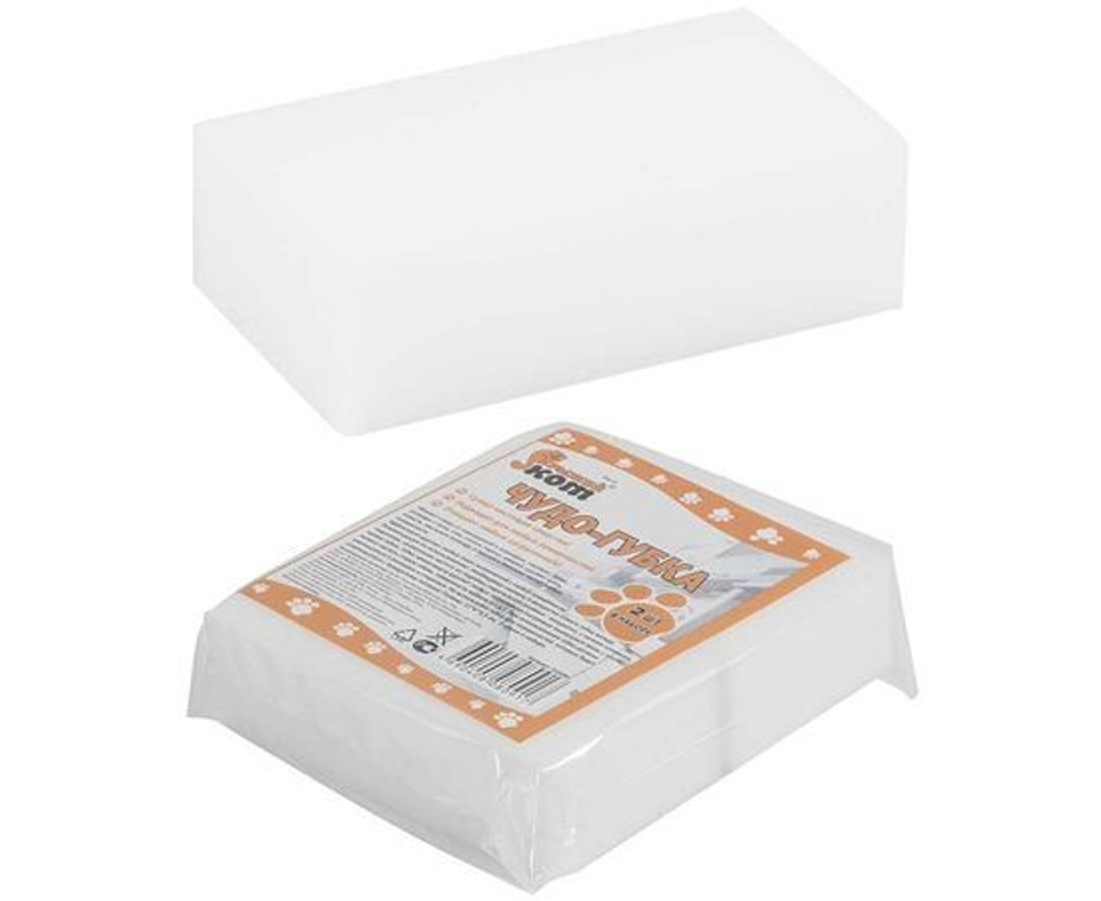 Губка чудо меламин 2шт 12*6*3,5см xl Рыжий кот