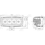 Светодиодная LED фара ближнего света 20 Вт Аврора