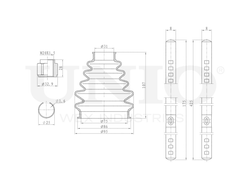 Пыльник ШРУСа (к-т) UNIO DUC-30037K