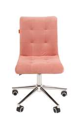 Офисное кресло Chairman 030 Россия ткань Т-26 розовый, хром, без подлокотников