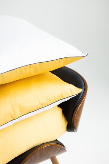 MOON 2 Наволочки, сатин желтый/белый