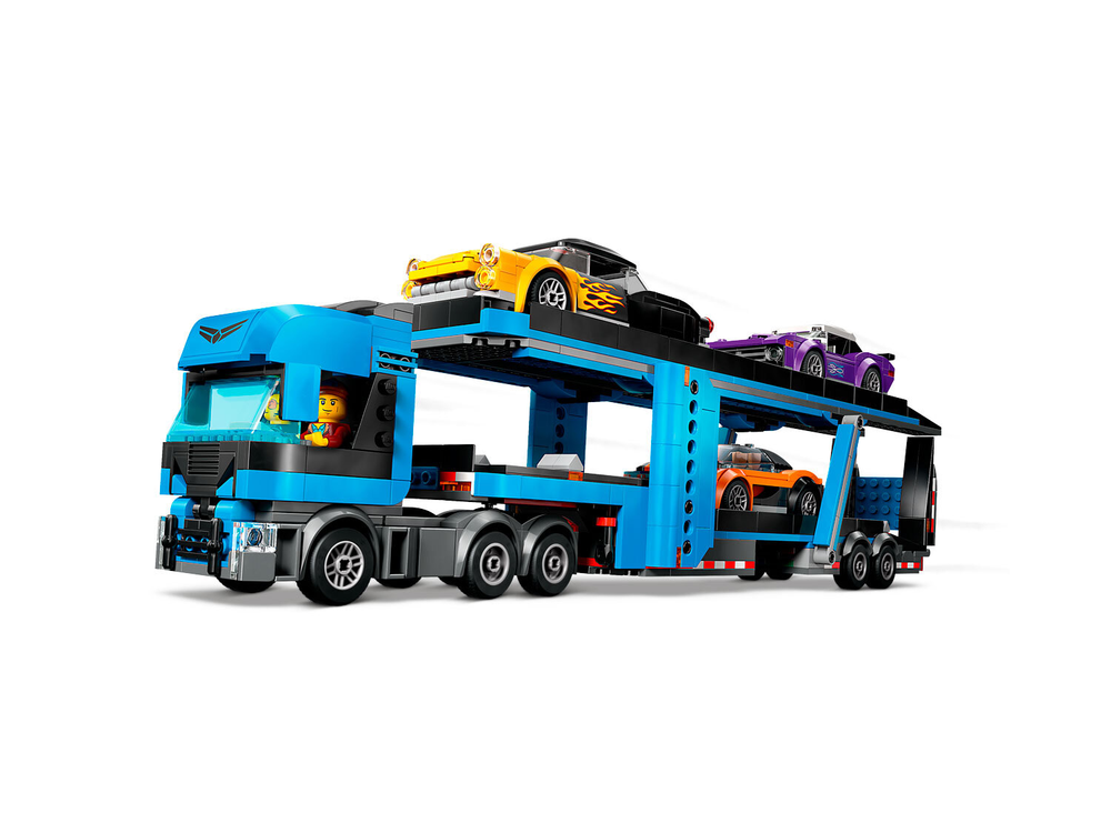 Конструктор LEGO City 60408 Грузовик-автовоз со спортивными автомобилями