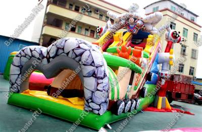 Надувная горка "Вторжение инопланетян"