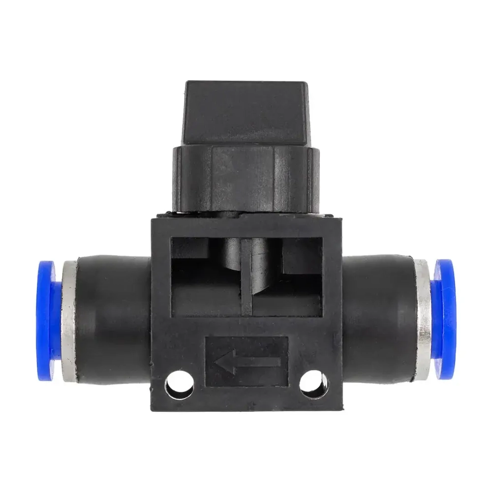 Фитинг для пластиковых трубок с краном 8x8мм RockForce##Rock FORCE RF-SHVFF08-08