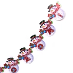 Гирлянда бумажная Новогодняя 2,1 м «Снеговики»