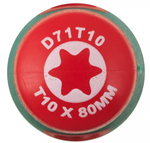 D71T10 Отвертка стержневая TORX® ANTI-SLIP GRIP, T10х80