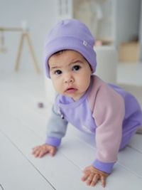 Комбинезон-косуха Колор блок "Лаванда" утепленный 0+