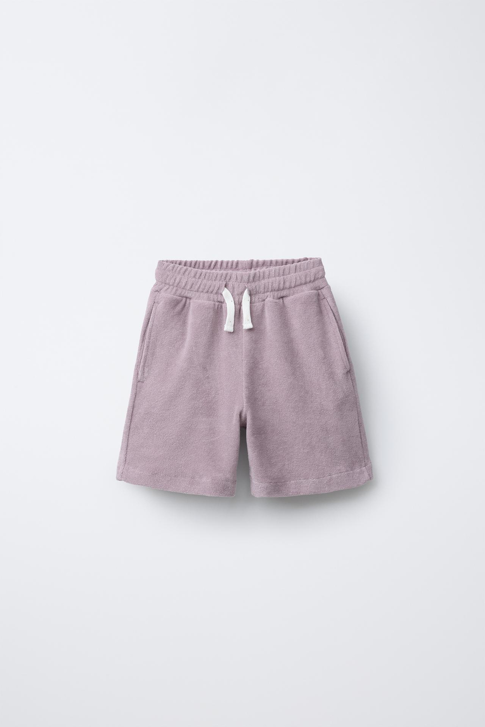 ZARA ШОРТЫ ИЗ МАХРОВОЙ ТКАНИ, ЛИЛОВЫЙ