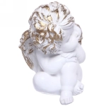 Статуэтка из гипса «Задумчивый Ангел» 16см позолота