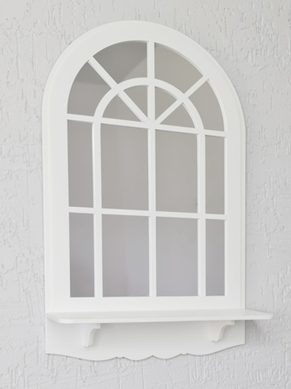 Декор для дома и интерьера зеркало настенное с полкой 30*50 см