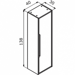 Шкаф пенал Orka Galia 40 3000856 подвесной Lidya