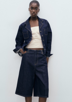 Джинсовые бермуды со средней посадкой