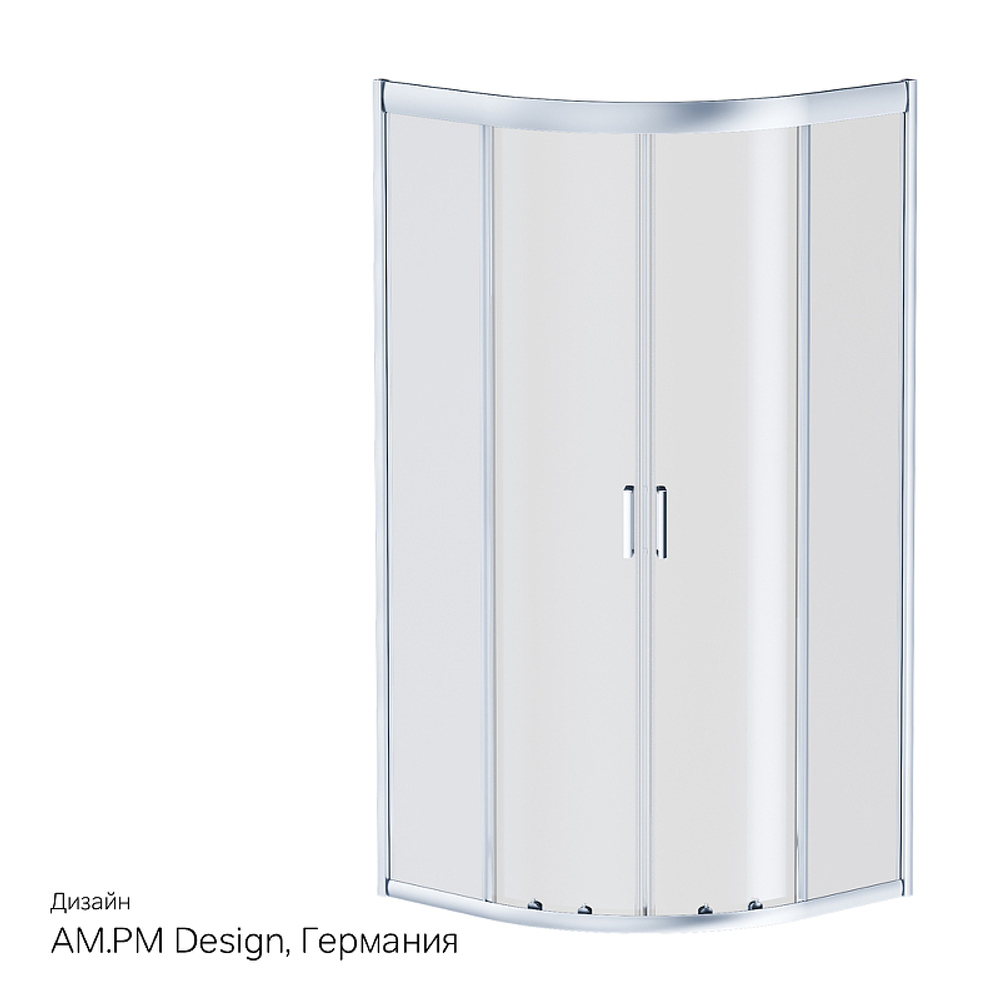 Душевой уголок AM.PM Gem W90G-401-090WT Профиль матовый хром, стекло прозрачное