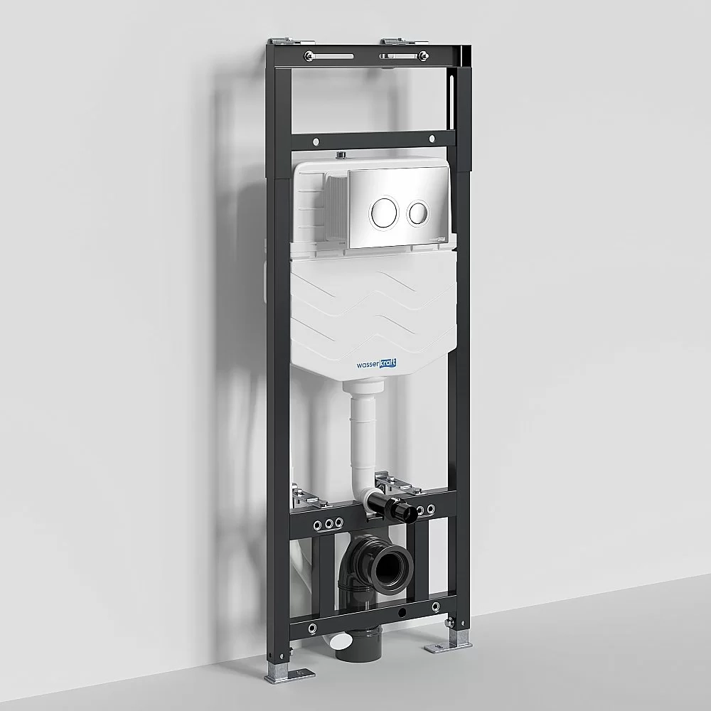 Инсталляция для унитаза WasserKraft Alme 15TLT.010.ME.CH01 кнопка хром