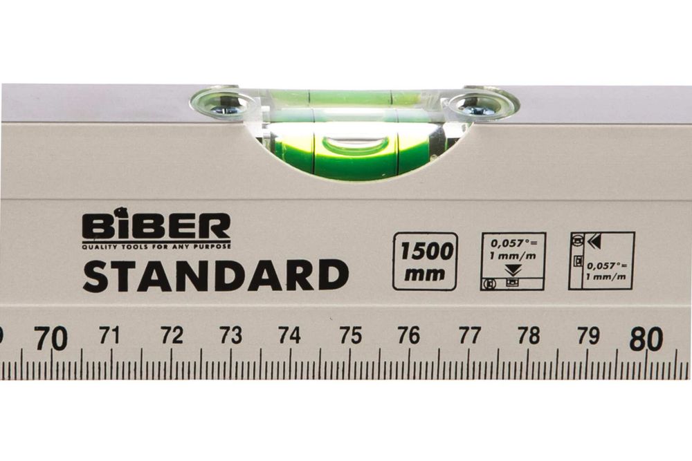БИБЕР 40326 Уровень Стандарт 1500мм 2 глазка (60)