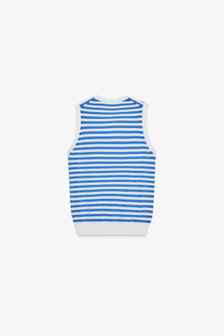 ZARA ТОП ИЗ ТРИКОТАЖА БЕЗ РУКАВОВ, ПОЛОСКИ