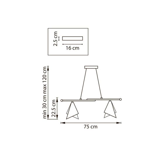 Люстра подвесная Cone GW Lightstar 757046