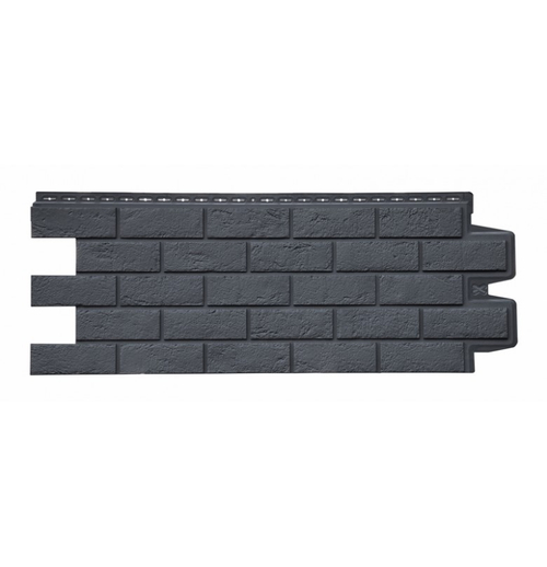 Фасадные панели (Цокольный Сайдинг) Grand Line Кирпич Состаренный CLASSIC Графит