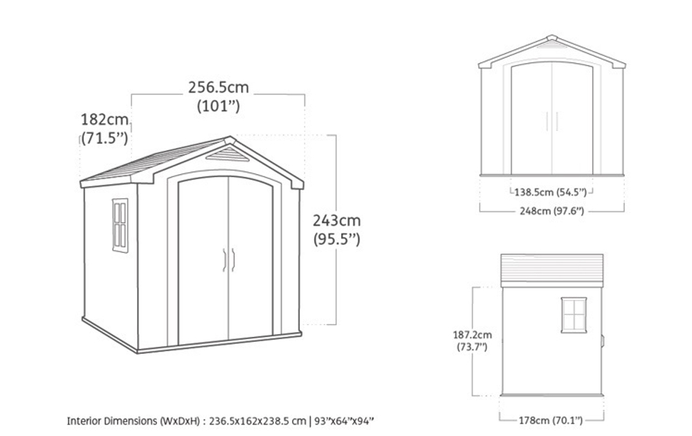 Пластиковый хозблок Keter Factor 8x6