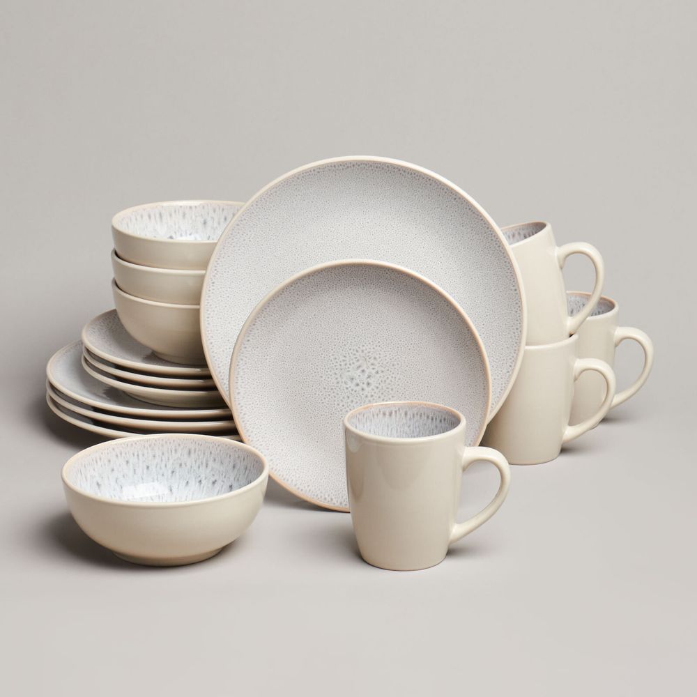 НАБОР ПОСУДЫ ОБЕДЕННОЙ BRONCO "CROCUS" НА 4 ПЕР. 16 ПР. БЕЖ (КОР=1НАБ.)