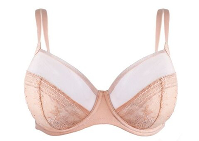 Бюстгальтер с мягкой кружевной чашкой Botanical Lace (Размер: 36F) (Цвет: пудровый)